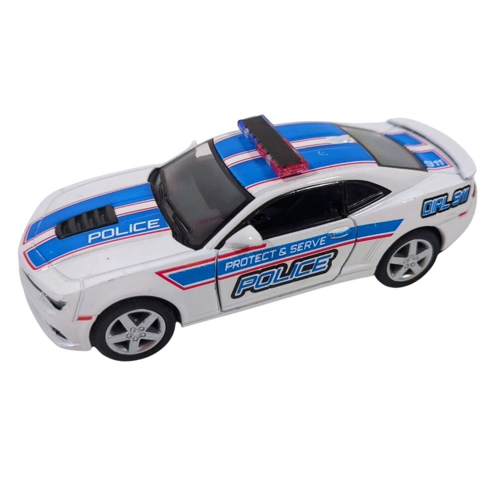 Kinsmart Chevrolet Camaro SS Police White Blue 1:38 Diecast Toy Car